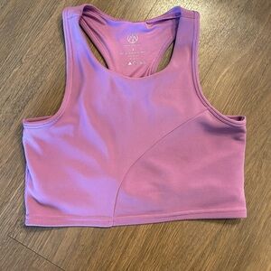 Pink Move Theology yoga sports bra top with built in bra